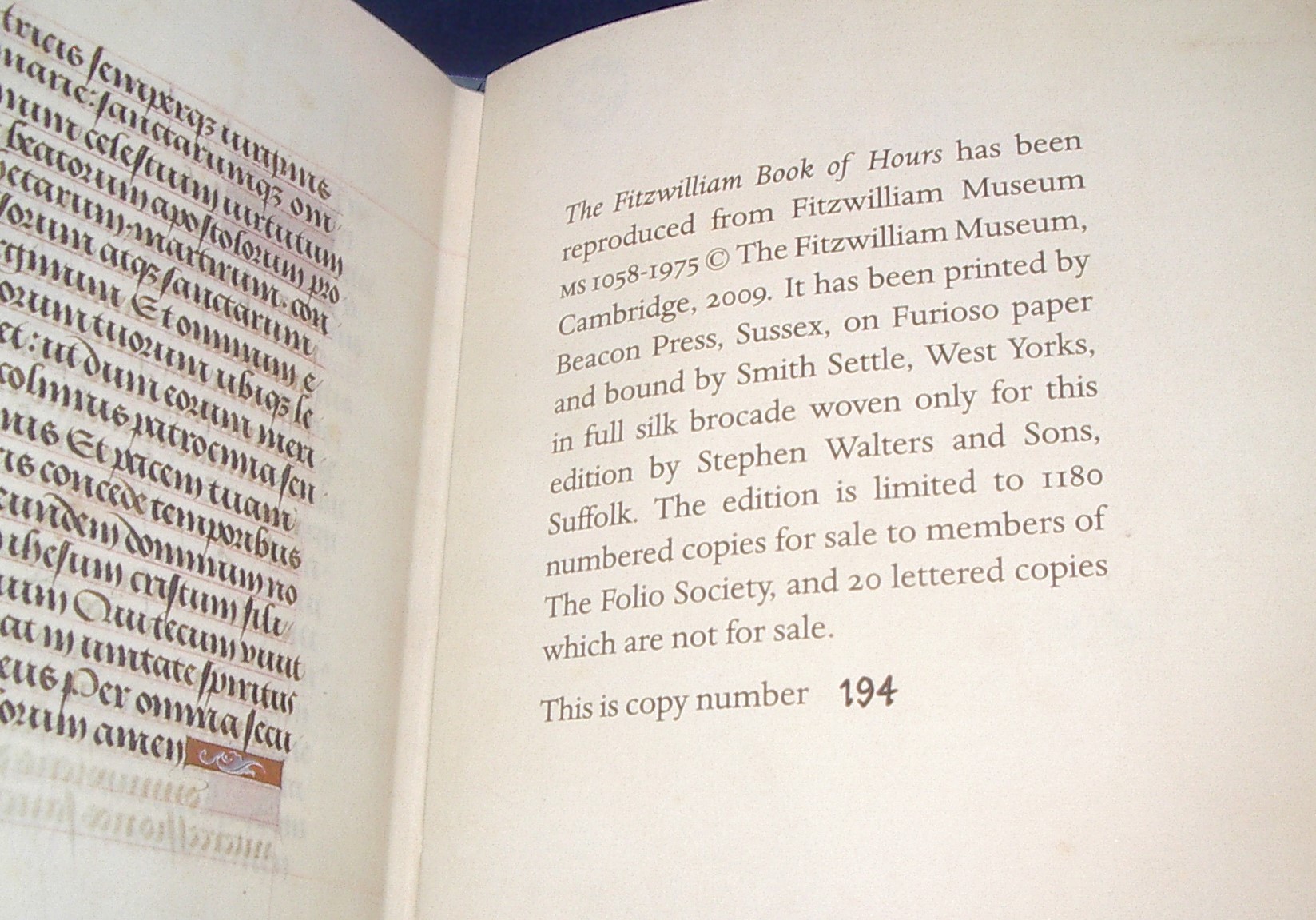 The Fitzwilliam Book of Hours Limited Edition Folio Society 2009 - Image 3